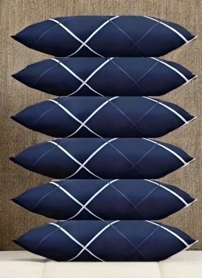 GUNVAR INDIA PRIVATE LIMITED LUXURY Polyester Fibre Solid Sleeping Pillow Pack of 6(Blue)