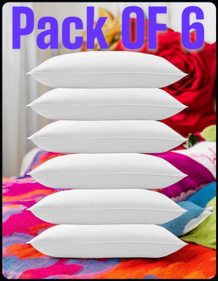 Urmila Creation White Pillow 6 Microfibre Solid Sleeping Pillow Pack of 6(White)