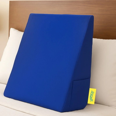 SleepyCat Wedge Cushion Pillow with Pocket - Back Support | Long-Lasting Comfort Memory Foam Solid Orthopaedic Pillow Pack of 1(Blue)