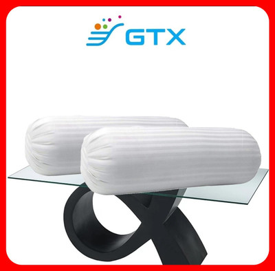 GTX Microfibre Stripes Bolster Pack of 2(White)