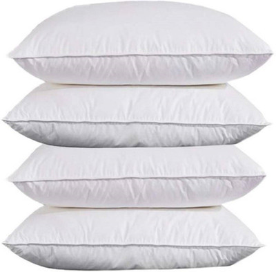 Napwing Microfibre Solid Sleeping Pillow Pack of 4(White)