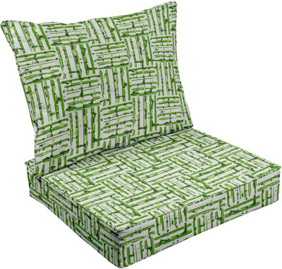 Vargottam Foam Geometric Chair Pad Pack of 2(Pear Green)