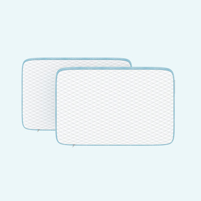 Flipkart Perfect Homes Mattresses Orthopaedic Memory Foam Pillow for Neck & Spine Support Memory Foam Solid Orthopaedic Pillow Pack of 2(Sky)