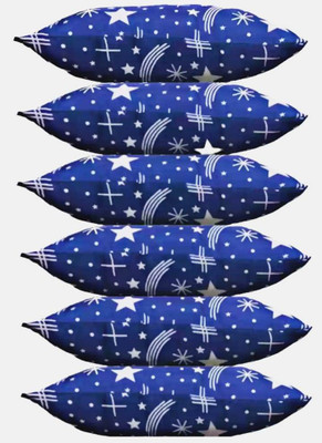 ERANC Soft Microfibre Abstract Sleeping Pillow Pack of 6(Blue)