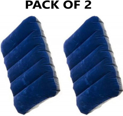ECOM BHARAT Air Travel Pillow Pack of 2 Stripes(Blue)