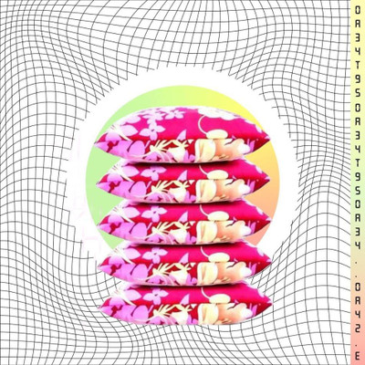 CATHROL Microfibre Sleeping Pillow Pack of 5 Solid(Pink)