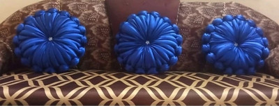 GTX Microfibre Solid Cushion Pack of 3(Blue)