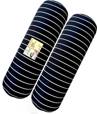 ACTOS Microfibre Abstract Bolster Pack of 2(Black)