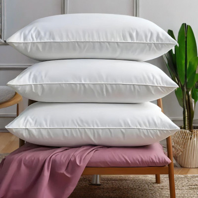 Urmila Creation Microfibre Sleeping Pillow Pack of 3 Solid LUXURY(White)