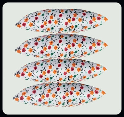 Urmila Creation Microfibre Floral Sleeping Pillow Pack of 4(Multicolor)