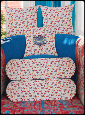 Urmila Creation 2 Bolster 3 Cushion Microfibre Floral Bolster Pack of 5(Multicolor)