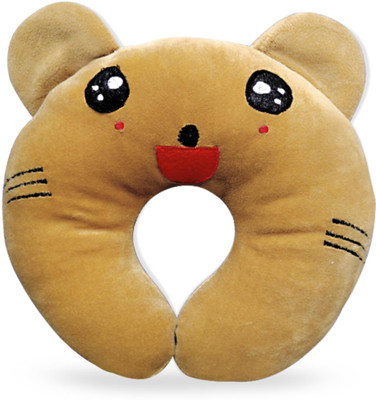 Little Miracles Polyester Fibre Animals Baby Pillow Pack of 1(Brown)