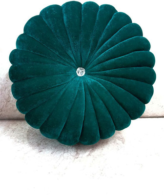 smake Microfibre Solid Cushion Pack of 1(Dark Green)