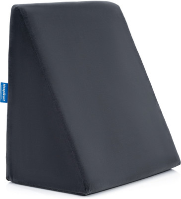 HOSPIKART Memory Foam Bed Wedge Pillow for Back Support, Acid Reflux, Snoring & Back Pain Memory Foam Solid Orthopaedic Pillow Pack of 1(Dark Grey)