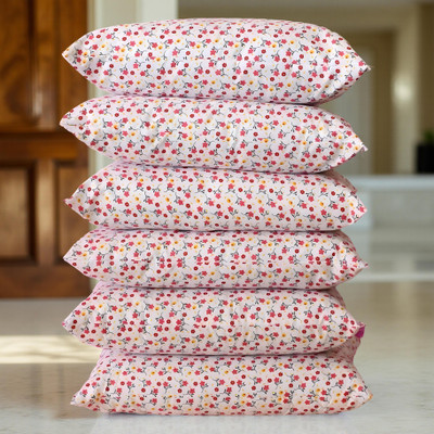 CIEZAR Cotton Sleeping Pillow Pack of 6 Solid Luxury(Multicolor)