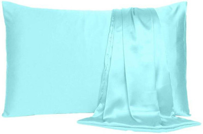 Anasvi Polyester Fibre Solid Sleeping Pillow Pack of 2(Blue)