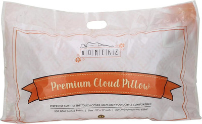homerz Microfibre Solid Sleeping Pillow Pack of 1(White)