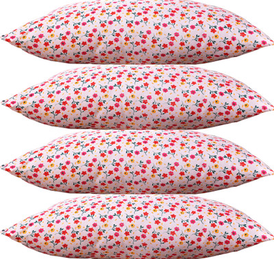 Navi collection Microfibre Abstract Sleeping Pillow Pack of 4(PINK CHECK)