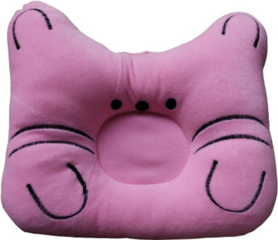 Found Fit Polyester Fibre Solid Baby Pillow Pack of 1(Pink)