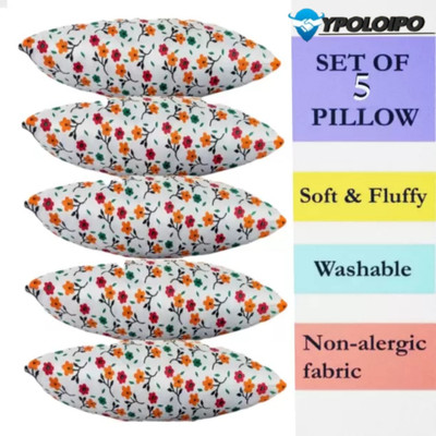 YPOLOIPO LUXURY Polyester Fibre Abstract Sleeping Pillow Pack of 5(Printed)