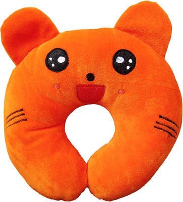 Blooming Love Polyester Fibre Animals Baby Pillow Pack of 1(Orange)
