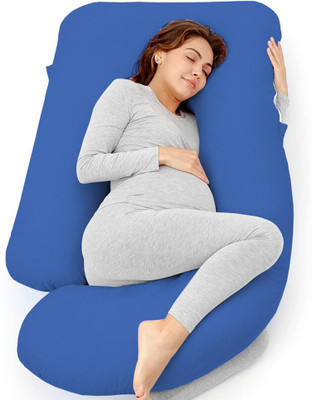 EVOL Microfibre Solid Pregnancy Pillow Pack of 1(Royal Blue)