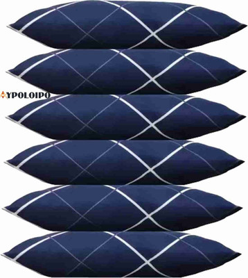 YPOLOIPO Polyester Fibre Sleeping Pillow Pack of 6 Solid LUXURY(Blue)