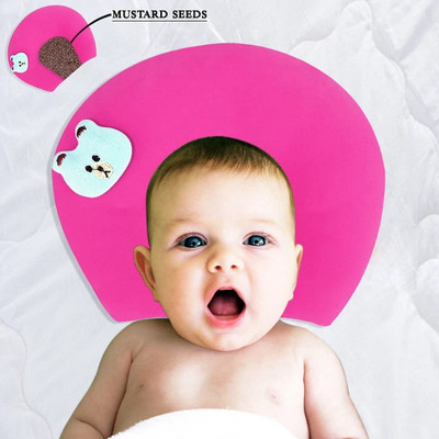 BabeDesk Foam Solid Baby Pillow Pack of 1(Pink)