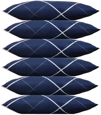 PALVIT Microfibre Abstract Sleeping Pillow Pack of 6(Blue)