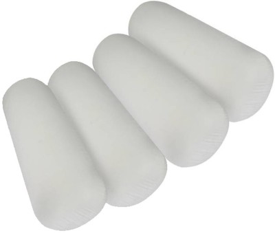 THUKRAN Microfibre Solid Bolster Pack of 4(White)