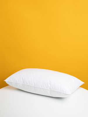 KWALITY DREAMS 20*30 GOLD KING SINGLE Polyester Fibre Stripes Sleeping Pillow Pack of 1(White)