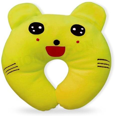 Found Fit Polyester Fibre Animals Baby Pillow Pack of 1(Lemon)