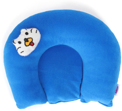 OM COLLECTIONS Mustard Seeds Solid Baby Pillow Pack of 1(Blue)
