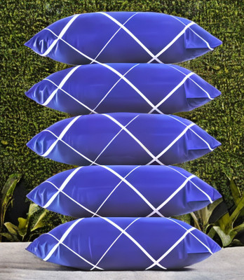GUNVAR INDIA PRIVATE LIMITED LUXURY Polyester Fibre Solid Sleeping Pillow Pack of 5(Blue)