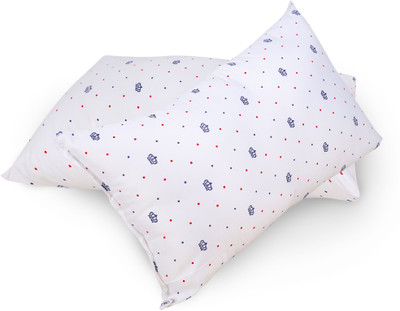 JDX 18012-2-16x24 Polyester Fibre Solid Sleeping Pillow Pack of 2(Dark Blue, White)