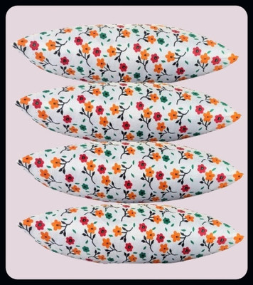 JAYOG ENTERPRISE Microfibre Floral Sleeping Pillow Pack of 4(Multicolor)