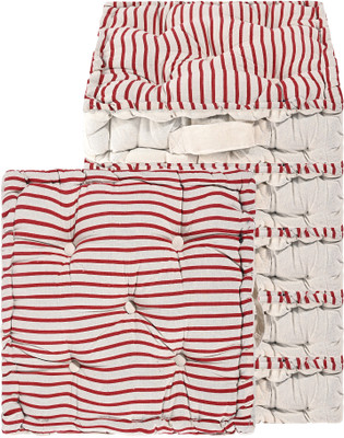 KUBER INDUSTRIES Microfibre Abstract Chair Pad Pack of 6(Maroon)