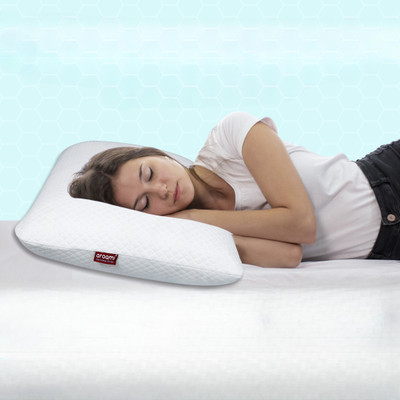 araami memory foam shoulder, back, spine, nor neck pain Memory Foam Solid Sleeping Pillow Pack of 1(White)