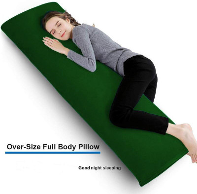 Mom's Moon Ultra Soft Full Body Pillow-Side Sleeping Pillow Microfibre Solid Body Pillow Pack of 1(Dark Green)