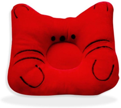 HouseOfCommon Polyester Fibre Solid Baby Pillow Pack of 1(Red)