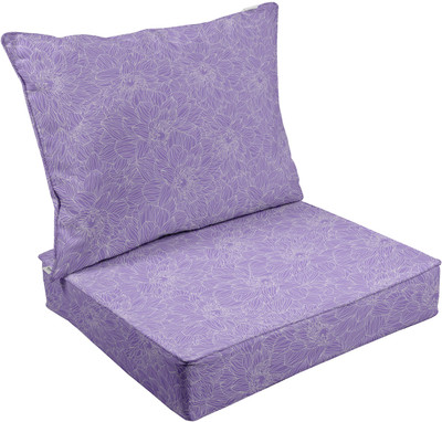 Vargottam Foam Abstract Chair Pad Pack of 2(Dusty Violet)