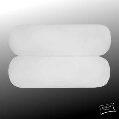 Elite Microfibre Stripes Bolster Pack of 2(White)