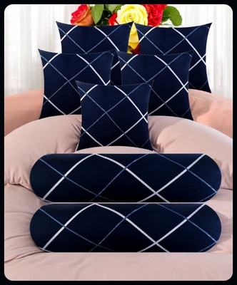 GAULPASTORES LUXURY Microfibre Abstract Sleeping Pillow Pack of 1(Blue)