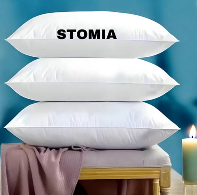 Ansu's Polyester Fibre Sleeping Pillow Pack of 3 Abstract WHITE PILLOW(White)