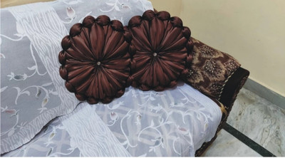 GTX Decorative Microfibre Solid Cushion Pack of 1(Brown)
