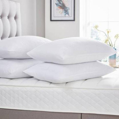 ROYALREOX Microfibre Sleeping Pillow Pack of 4 Solid(White)