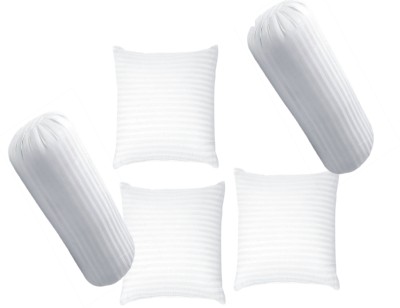 GTX Polyester Fibre Stripes Bolster Pack of 5(White)