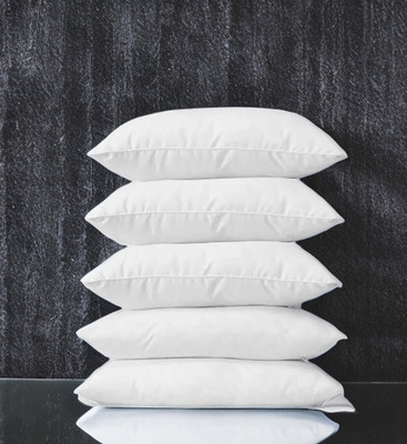 CATHROL Cotton Sleeping Pillow Pack of 5 Solid 5 Pillows(White)