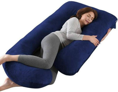 Prifarodo G-series Polyester Fibre Solid Pregnancy Pillow Pack of 1(Blue)