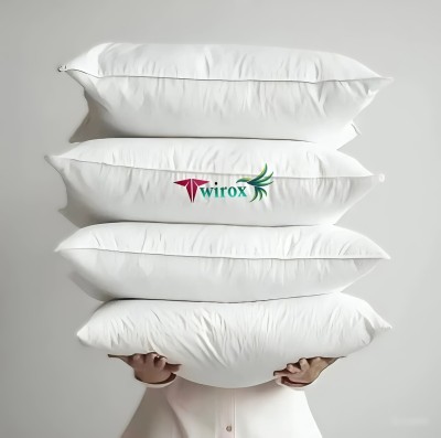 TWIROX ULTRA SOFT LUXURY Cotton Solid Sleeping Pillow Pack of 4(White)